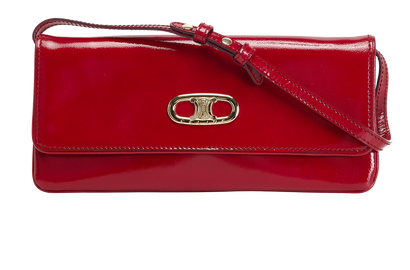 Vintage Triomphe Clutch, &pound;550, Handbags, Red, Patent Leather, Front view